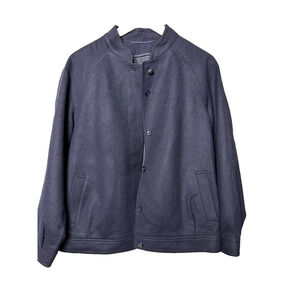 VTG Burberrys Burberry Original Loden Austria Bomber Jacket Navy~42‎ Oversized